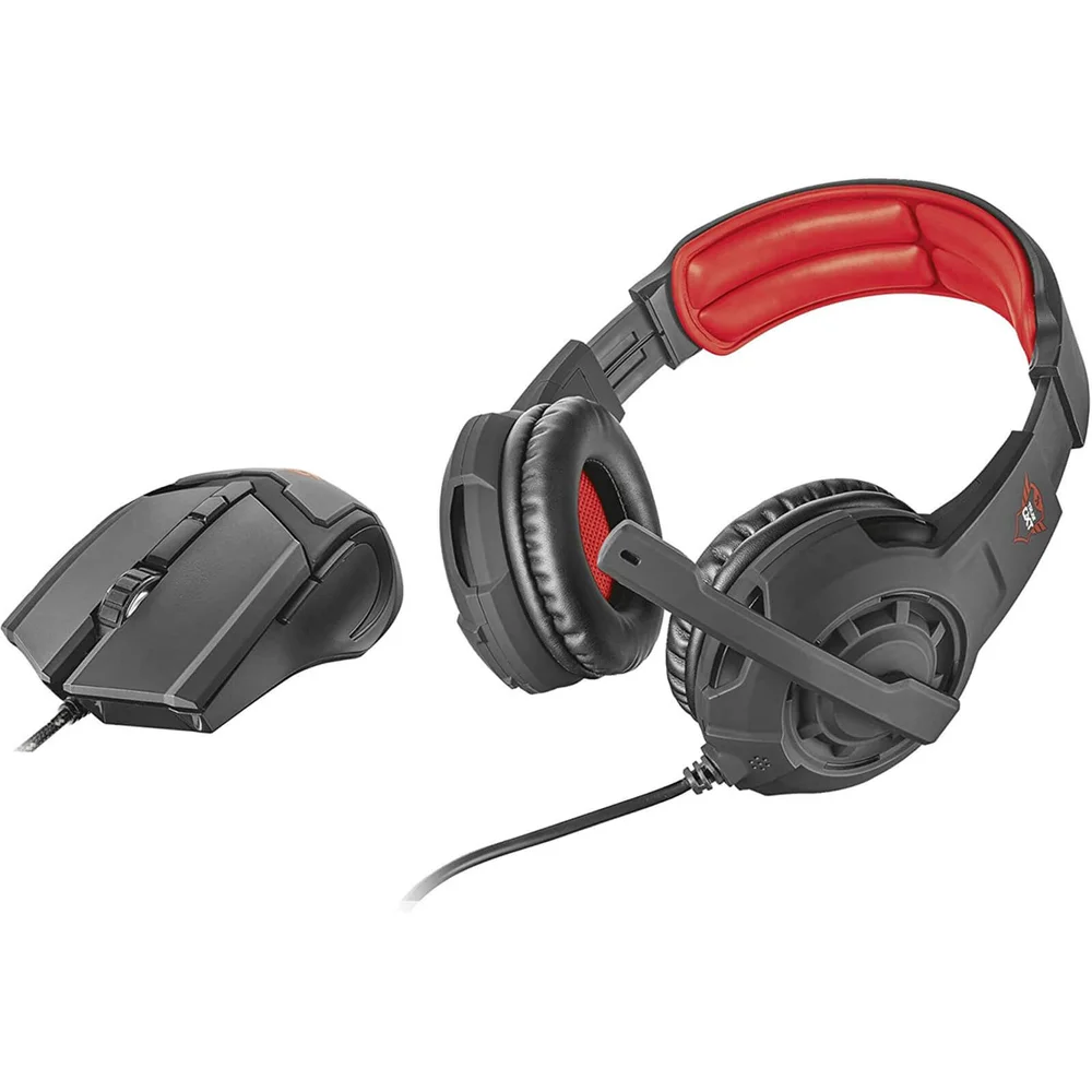 Trust Gaming GXT 784 Gaming Headset and Mouse - Black/Red Bild 1