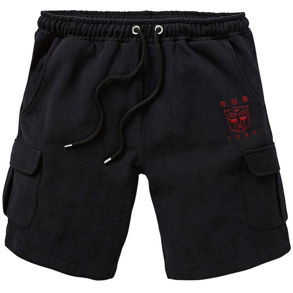 Transformers Autobots Embroidered Unisex Cargo Shorts - Black - S Bild 1