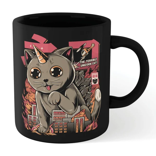 Ilustrata Catzilla Mug - Black