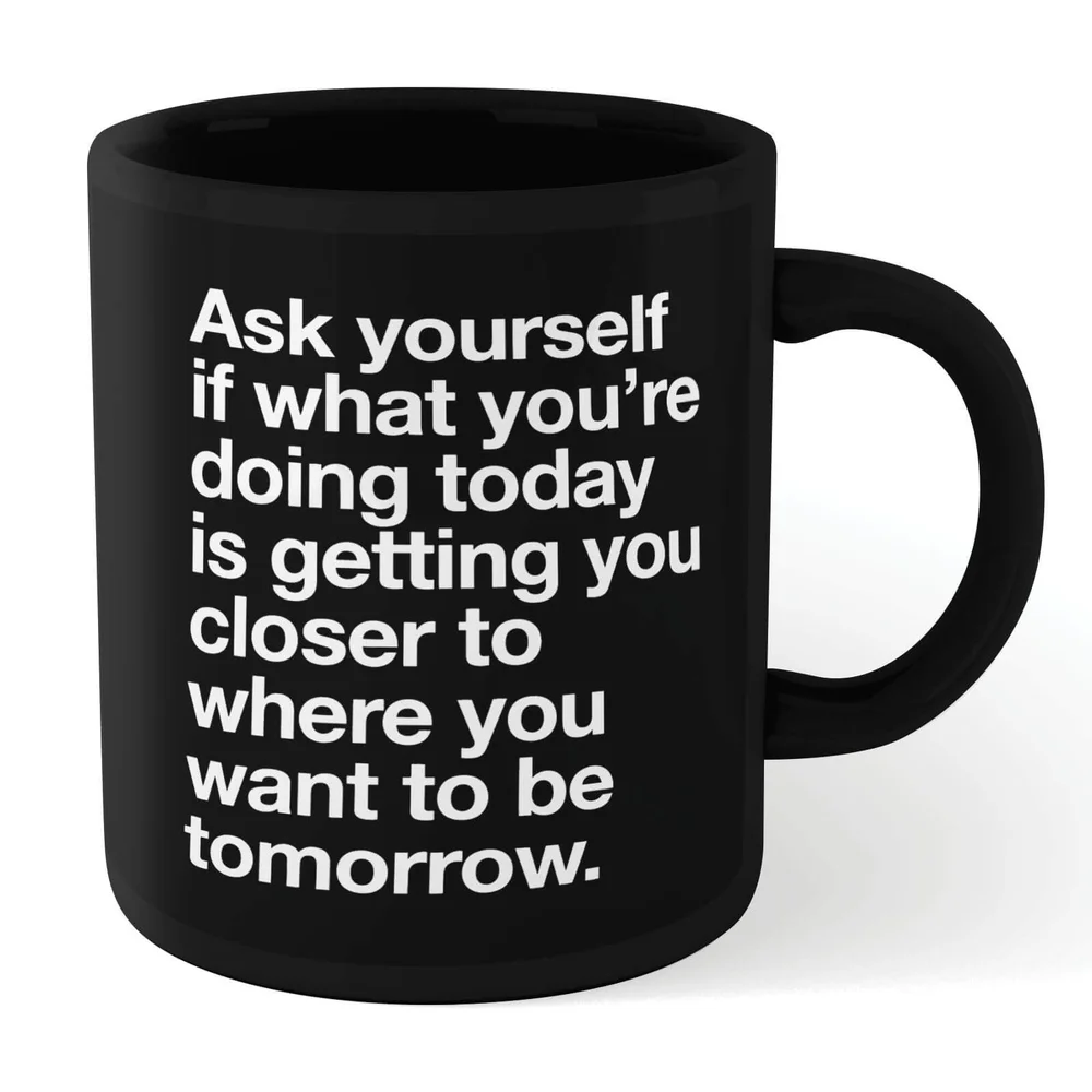 The Motivated Type Ask Yourself Mug - Black Bild 1