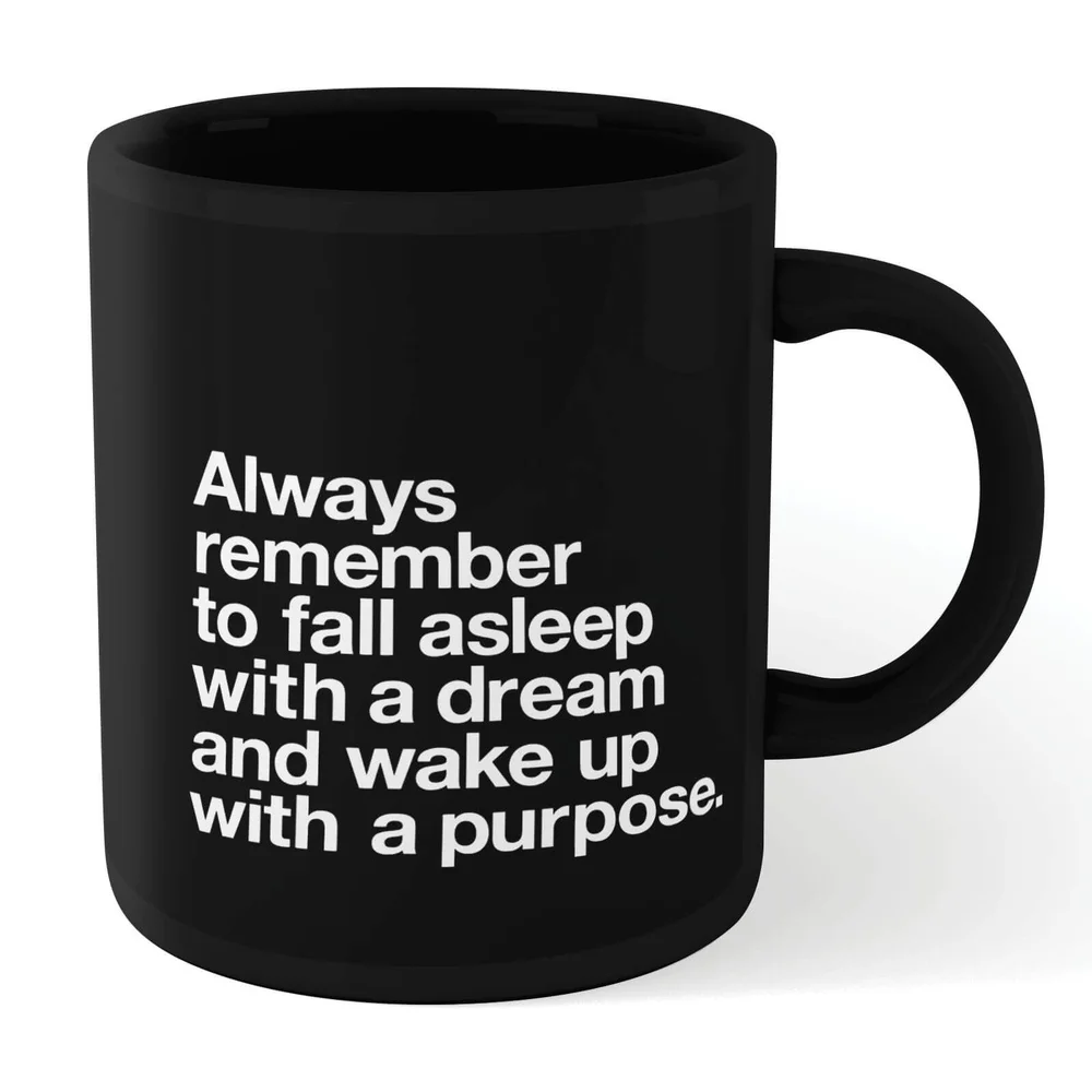 The Motivated Type Fall Asleep With A Dream Mug - Black Bild 1