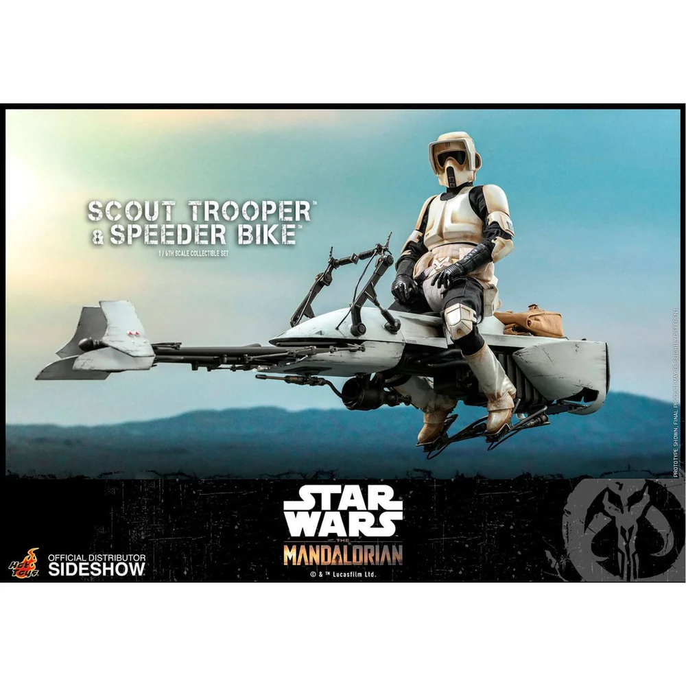 Hot Toys Star Wars The Mandalorian Actionfigur im Maßstab 1:6 Scout Trooper und Speeder Bike 30 cm Bild 1