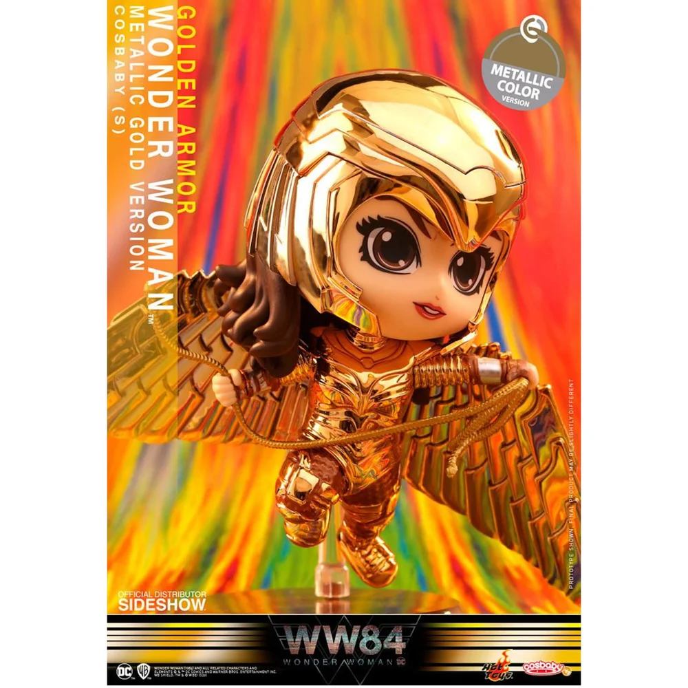 Hot Toys Wonder Woman 1984 Cosbaby Minifigur Golden Armour Wonder Woman (Metallic Gold Version) 10 cm Bild 1