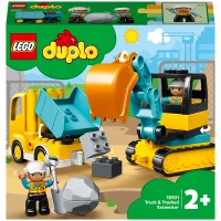 LEGO DUPLO Bagger und Laster, kreatives Spielzeug ab 2 Jahren (10931)
