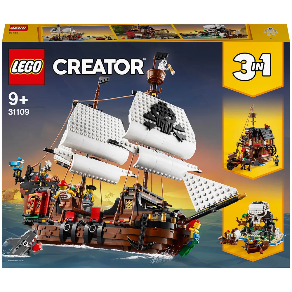 LEGO Creator: 3-in-1 Piratenschiff Set, Taverne und Totenkopfinsel (31109) Bild 1