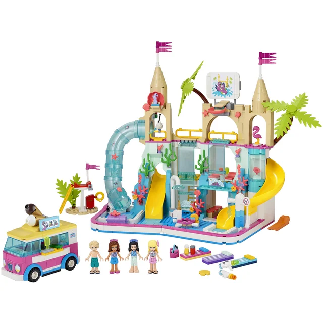 LEGO 41430 Friends Wasserpark von Heartlake City Set Spielzeug ab 8 Jahren mit Mini Puppen Emma & Olivia, Konstruktionsspielzeug