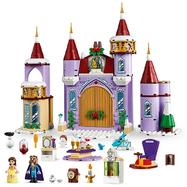 LEGO 43180 Disney Princess Belles winterliches Schloss, Die Schöne und das Biest, Spielzeug für Vorschulkinder ab 4 Jahren