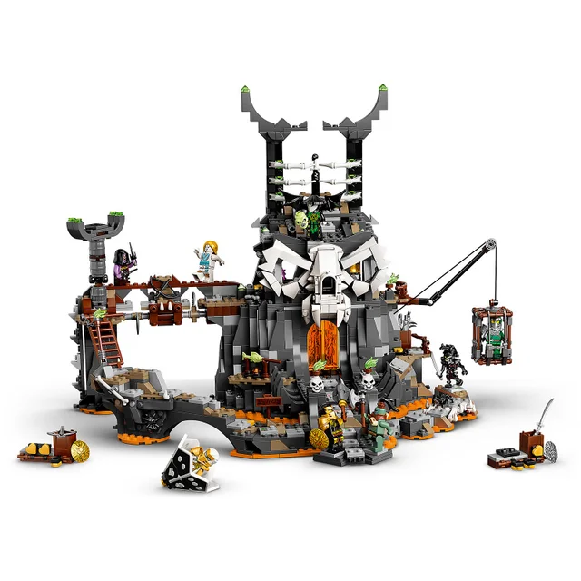 LEGO 71722 NINJAGO Verlies des Totenkopfmagiers, 2-in-1 Bauset und Brettspiel mit 8 Minifiguren