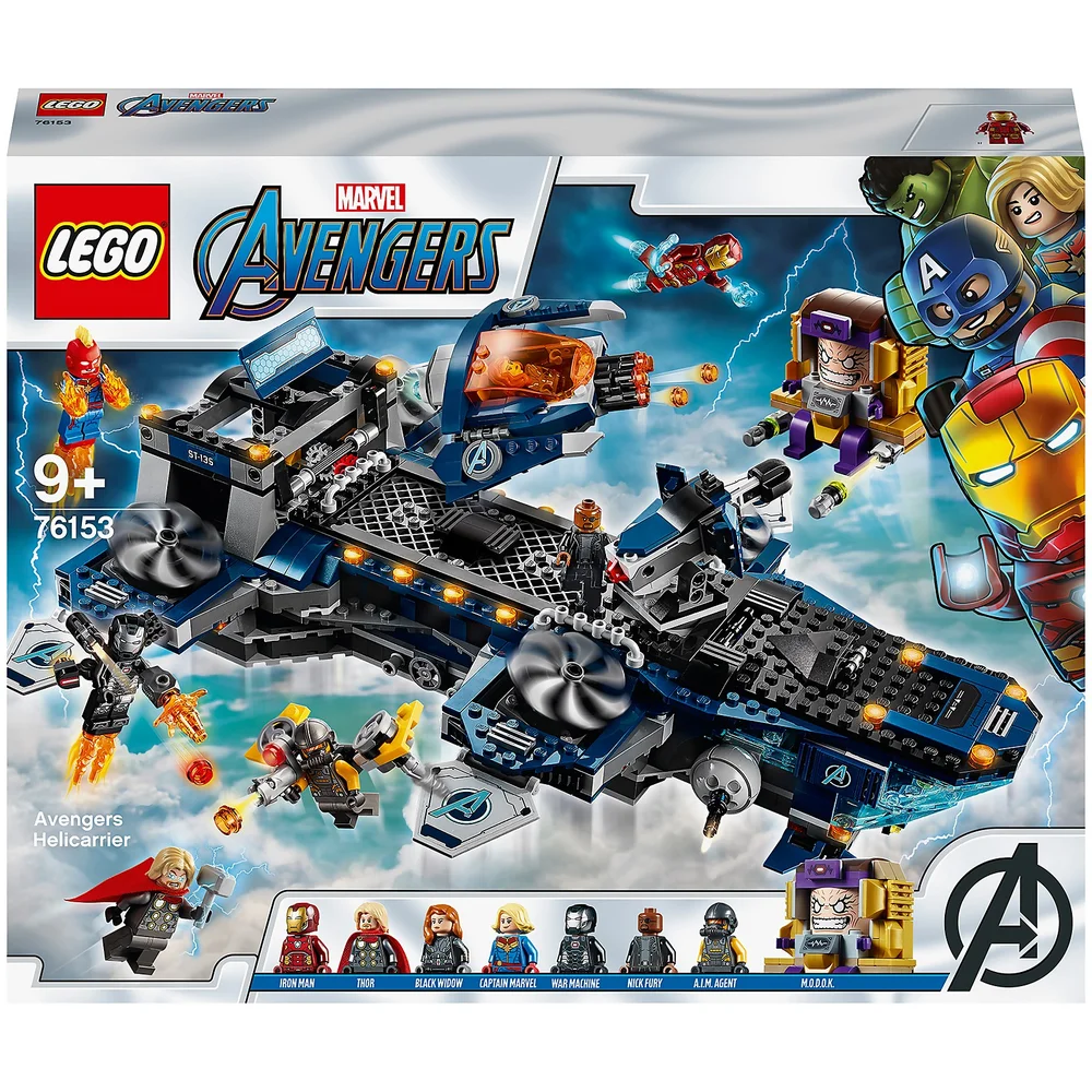 LEGO 76153 Super Heroes Marvel Avengers - Helicarrier Spielzeug mit Iron Man, Thor & Captain Marvel, Super Heroes Serie Bild 1