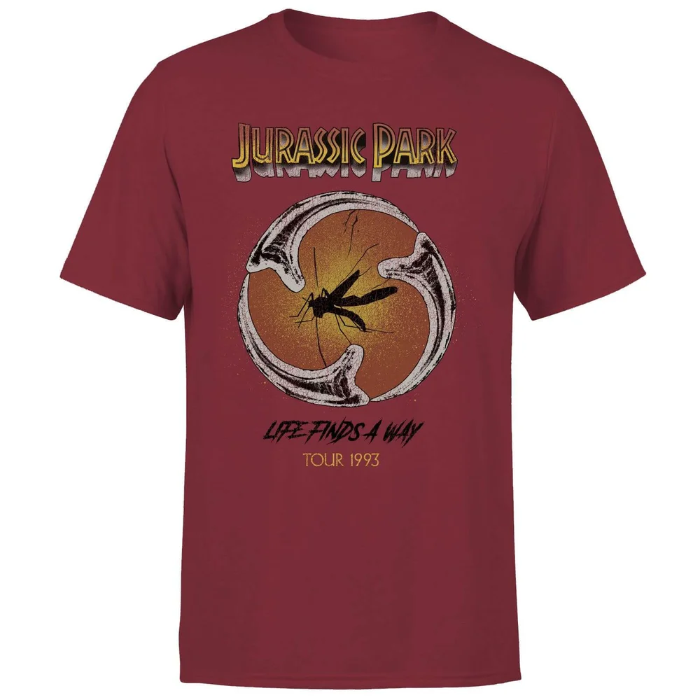 Jurassic Park Life Finds A Way Tour Unisex T-Shirt - Burgunder - S Bild 1