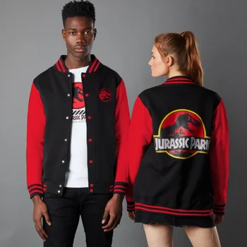 Jurassic Park Primal Park Ranger Unisex Varsity Jacke - Schwarz/Rot