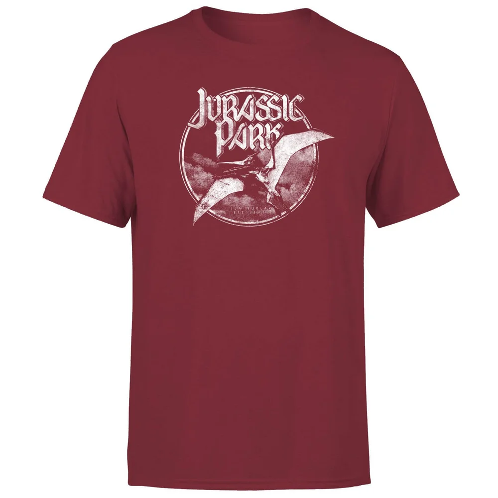 Jurassic Park Flying Threat Men's T-Shirt - Burgunder - S Bild 1