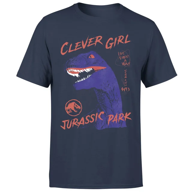 Jurassic Park Life Finds A Way Raptor Men's T-Shirt - Dunkelblau