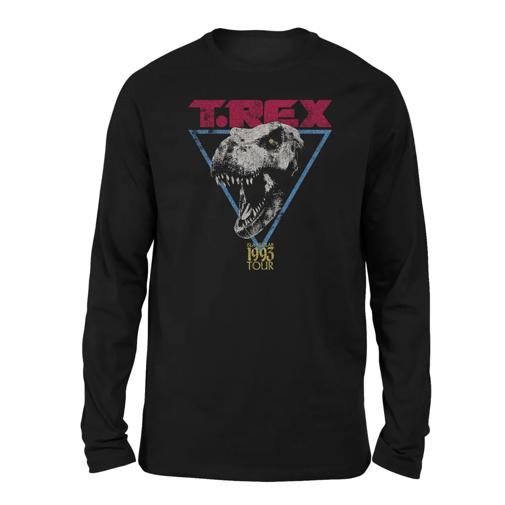 Jurassic Park TREX Unisex Langarm T-Shirt - Schwarz - S Bild 1