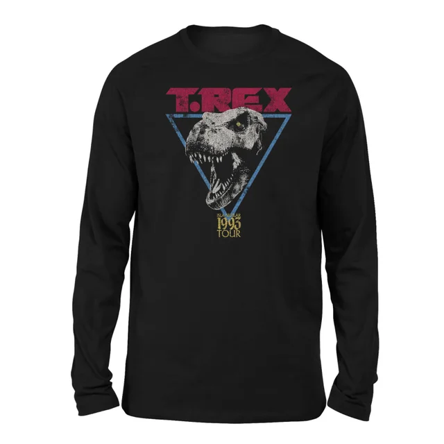 Jurassic Park TREX Unisex Langarm T-Shirt - Schwarz