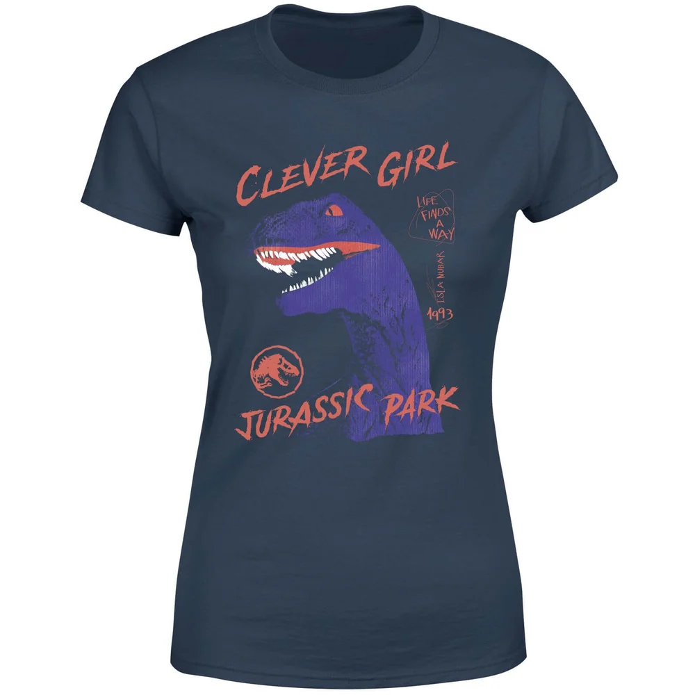 Jurassic Park Life Finds A Way Raptor Women's T-Shirt - Dunkelblau - S Bild 1