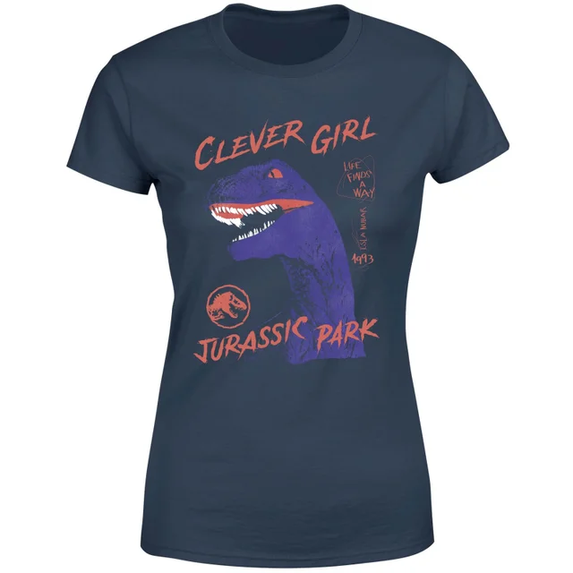 Jurassic Park Life Finds A Way Raptor Women's T-Shirt - Dunkelblau