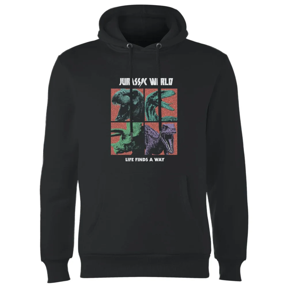 Jurassic Park World Four Colour Faces Hoodie - Schwarz - S Bild 1