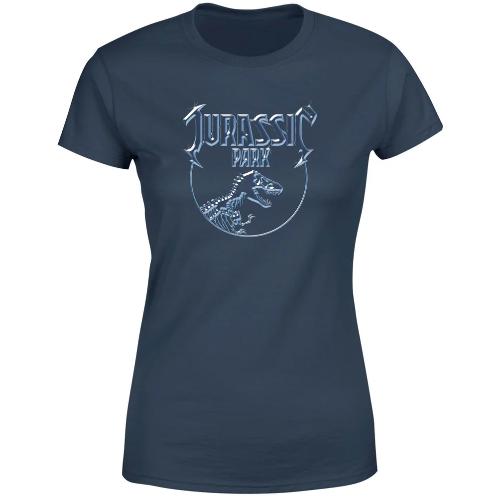 Jurassic Park Logo Metal Women's T-Shirt - Dunkelblau - S Bild 1
