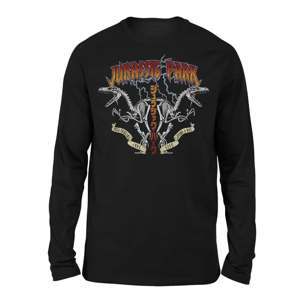 Jurassic Park Raptor Twinz Unisex Langarm T-Shirt - Schwarz - S Bild 1