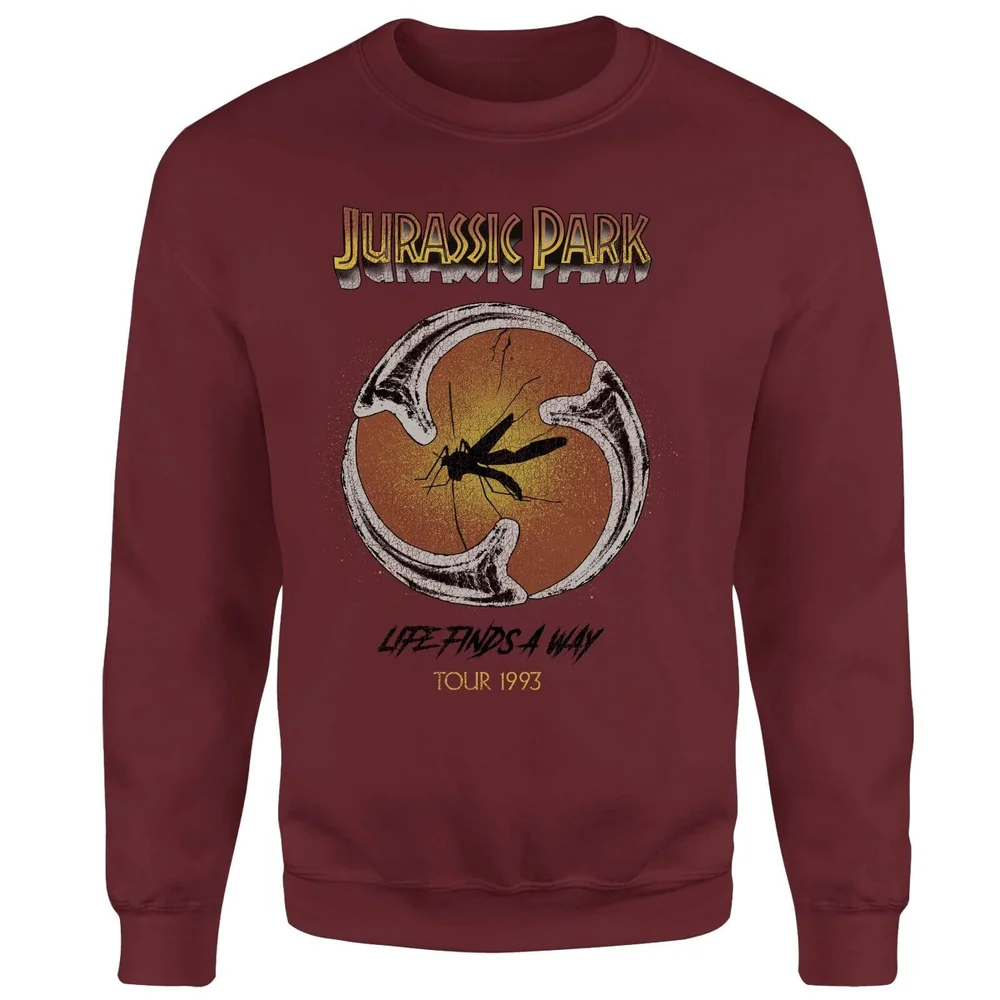 Jurassic Park Life Finds A Way Tour Sweatshirt - Burgunder - S Bild 1