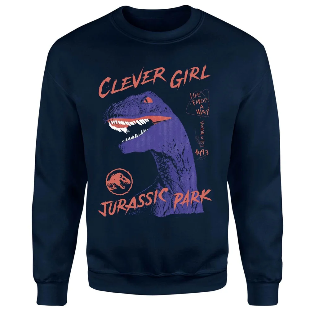 Jurassic Park Life Finds A Way Raptor Sweatshirt - Dunkelblau - S Bild 1