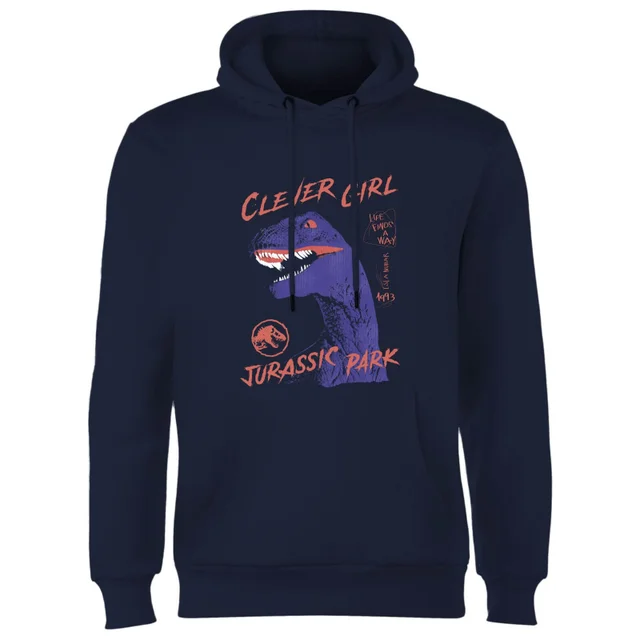 Jurassic Park Life Finds A Way Raptor Hoodie - Dunkelblau