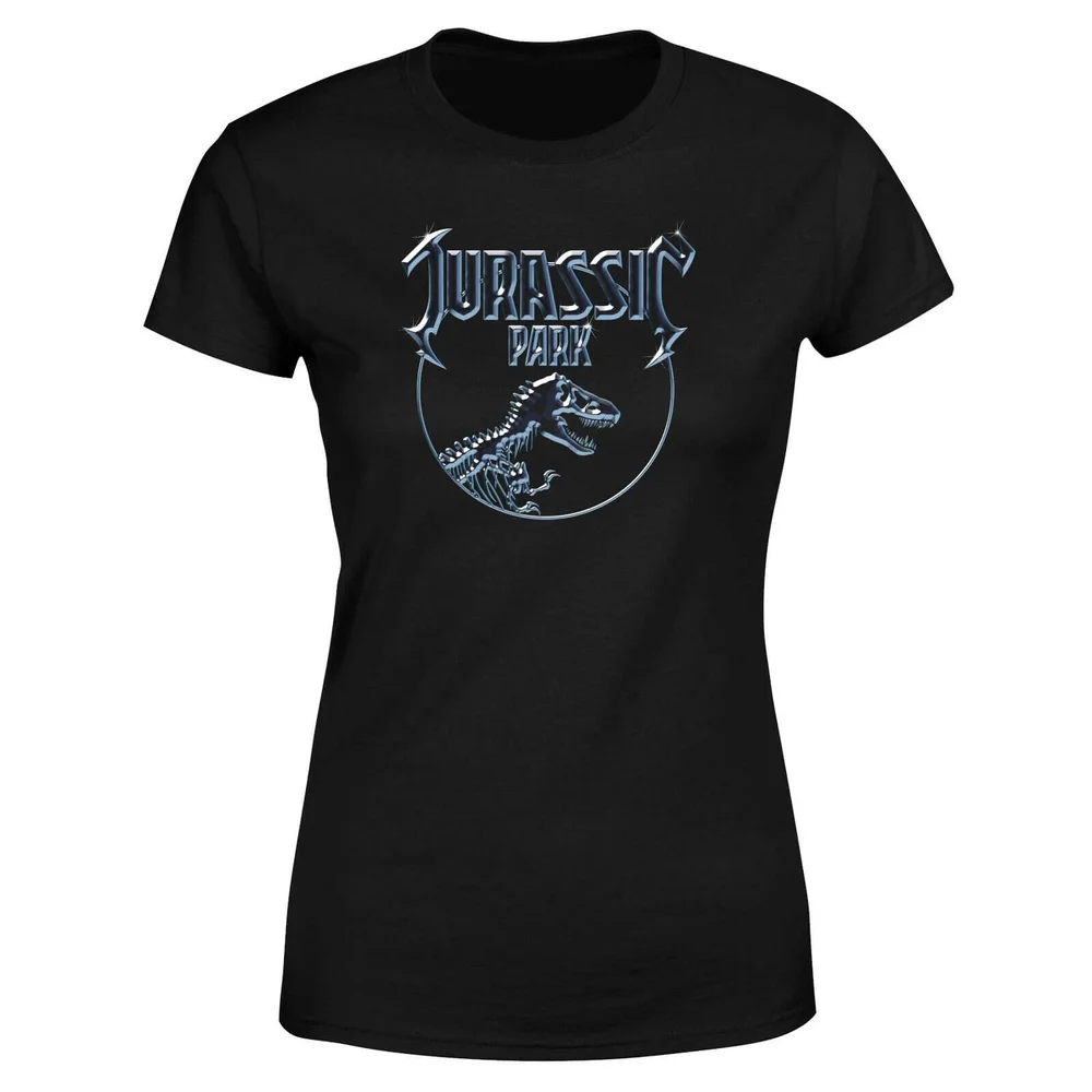Jurassic Park Logo Metal Women's T-Shirt - Schwarz - S Bild 1