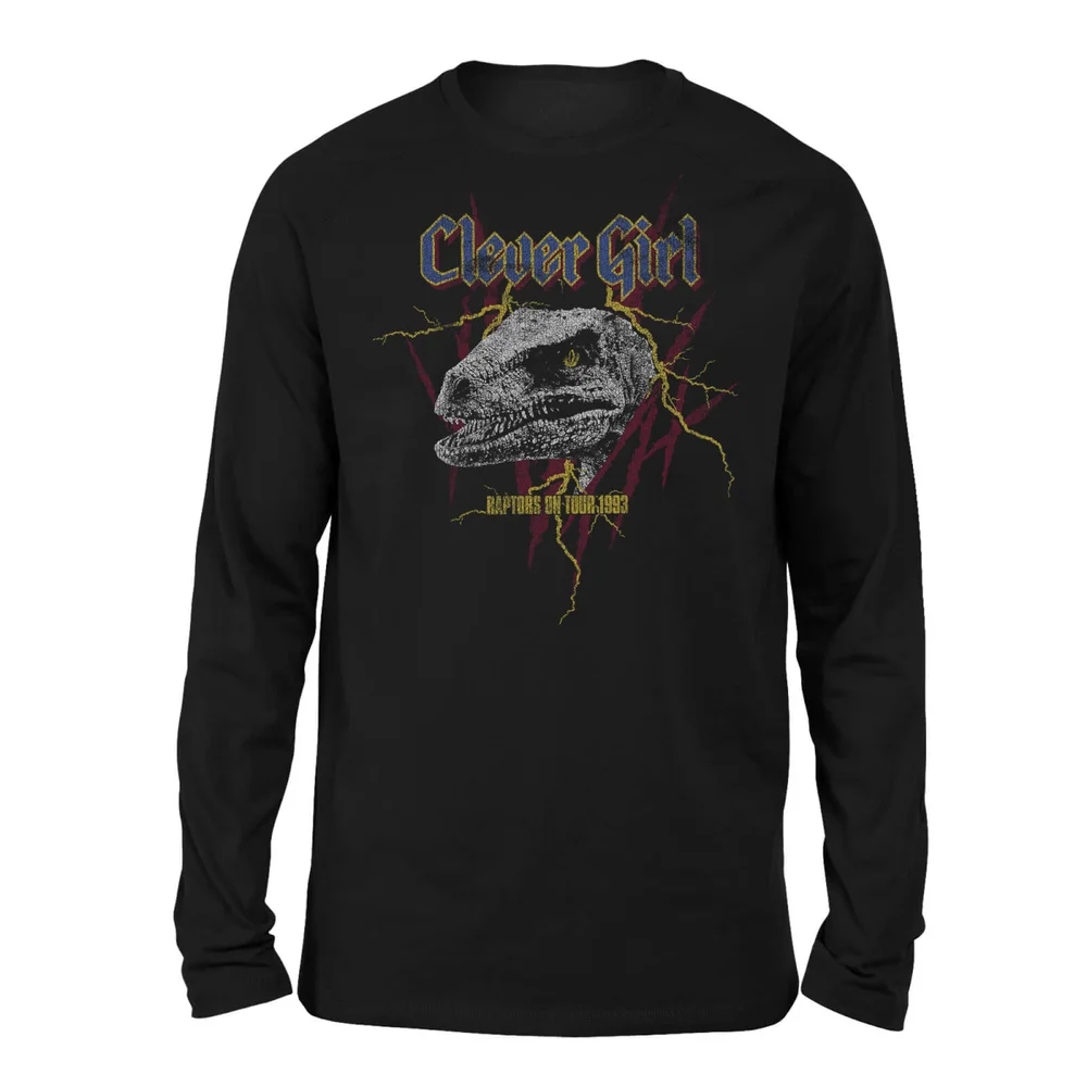 Jurassic Park Clever Girl Raptors On Tour Unisex Langarm T-Shirt - Schwarz - S Bild 1