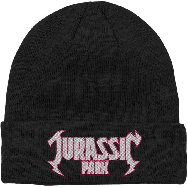 Jurassic Park Metal Theme Bestickte Logo Beanie