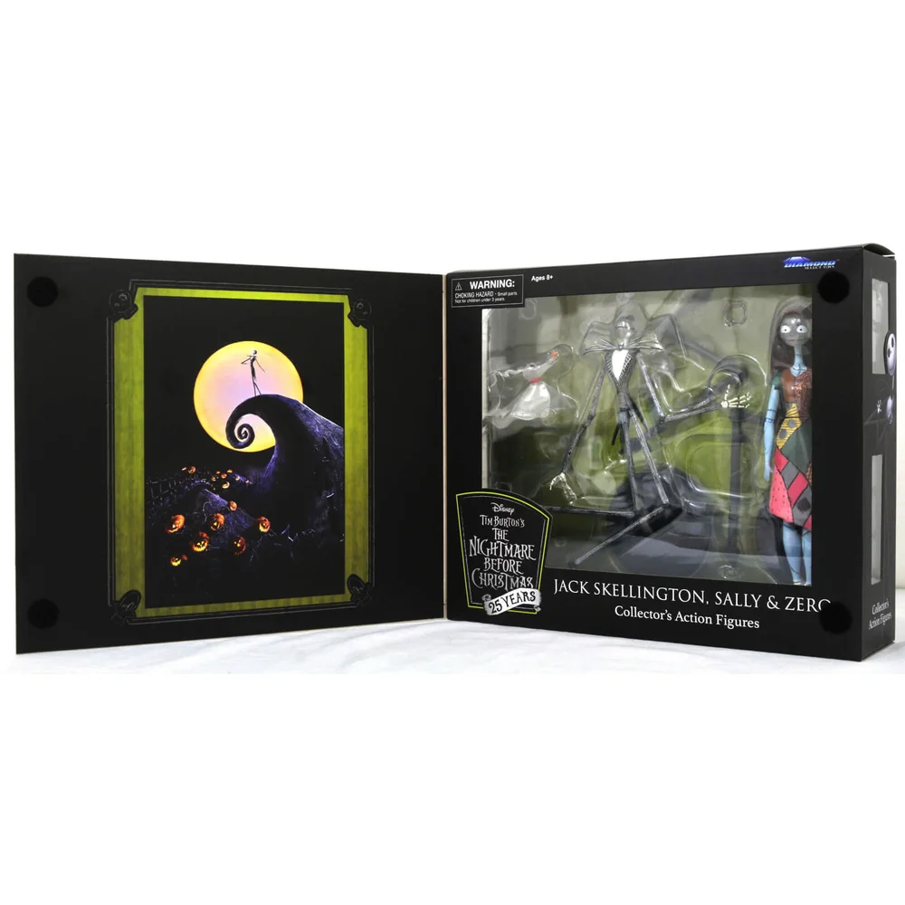 The Nightmare Before Christmas Jack Skellington, Sally und Zero Exklusive Sammler-Actionfiguren-Set Bild 1