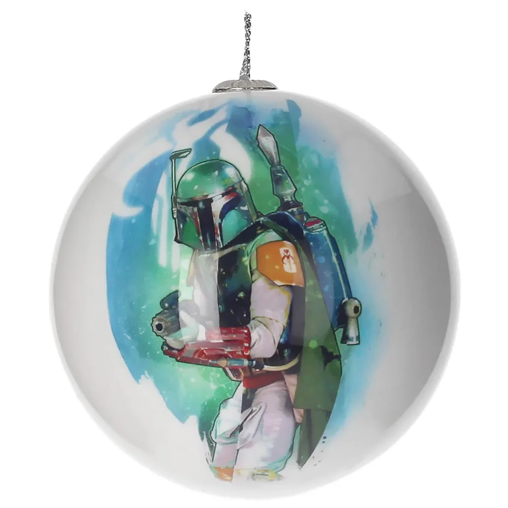 Star Wars Christmas Bauble - Boba Fett and Logo Bild 1