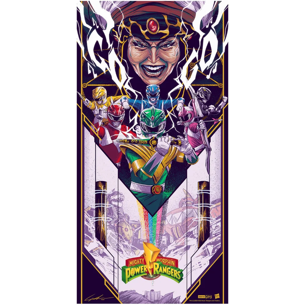 Power Rangers 12x24 inch Giclee By Jaren Hemphill Bild 1