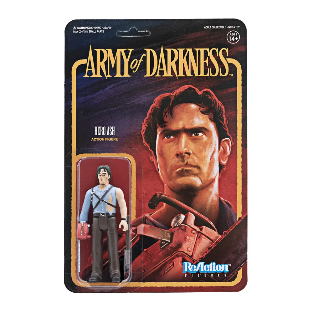 Super7 Armee der Finsternis ReAction-Figur - Ash mit Kettensägenhand Bild 1