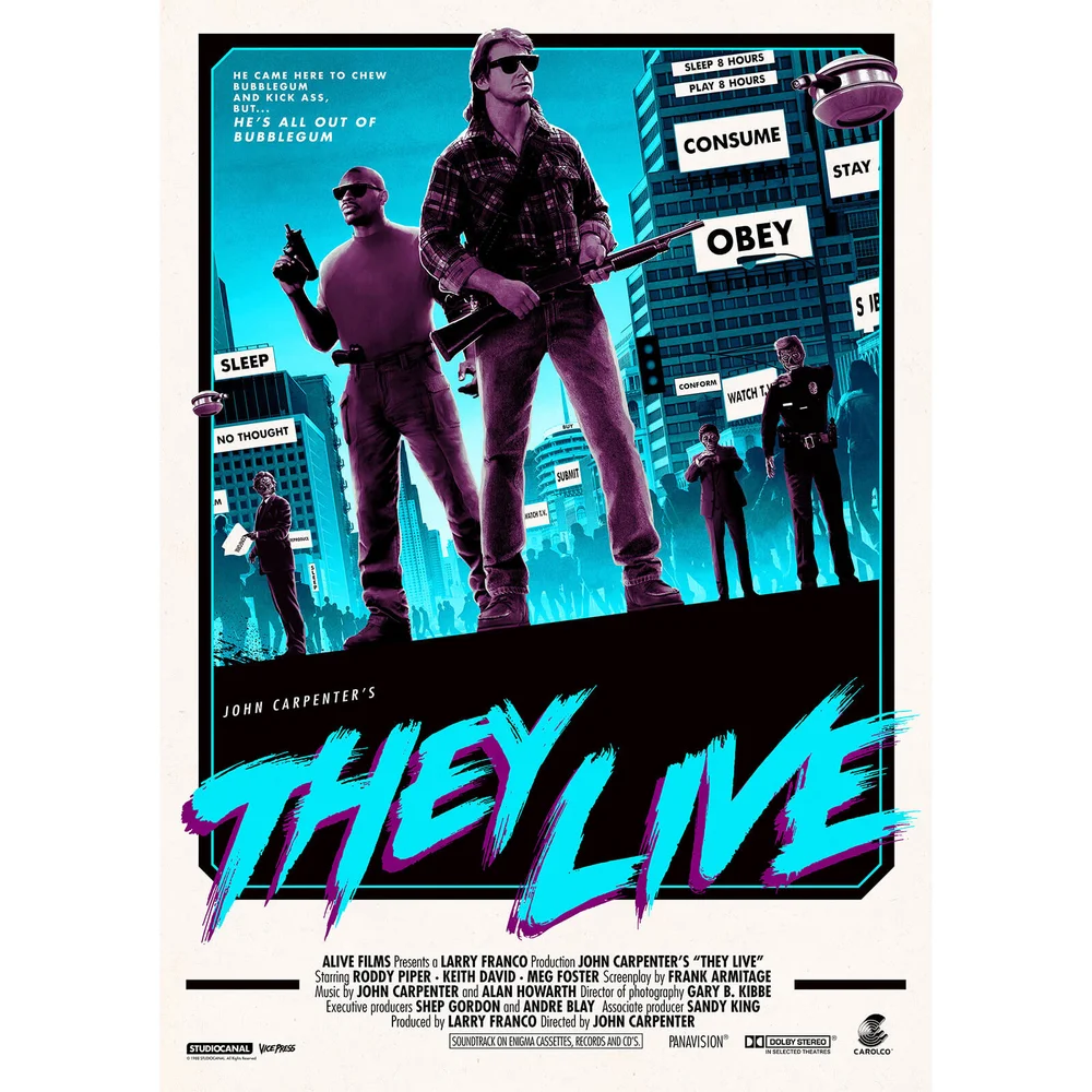 John Carpenter's - They Live Lithographie von Matt Ferguson Bild 1