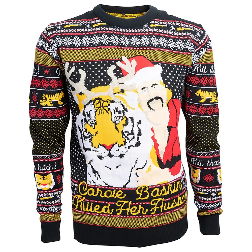 That B*tch Carole Baskin Christmas Jumper - Navy - XS Bild 1
