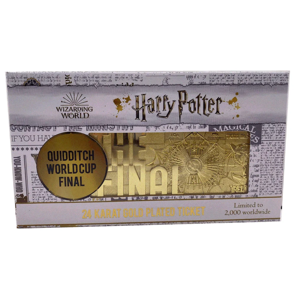 Harry Potter 24K Vergoldetes Quidditch Weltmeisterschaft Ticket Limited Edition Replik - Zavvi Exklusiv Bild 1