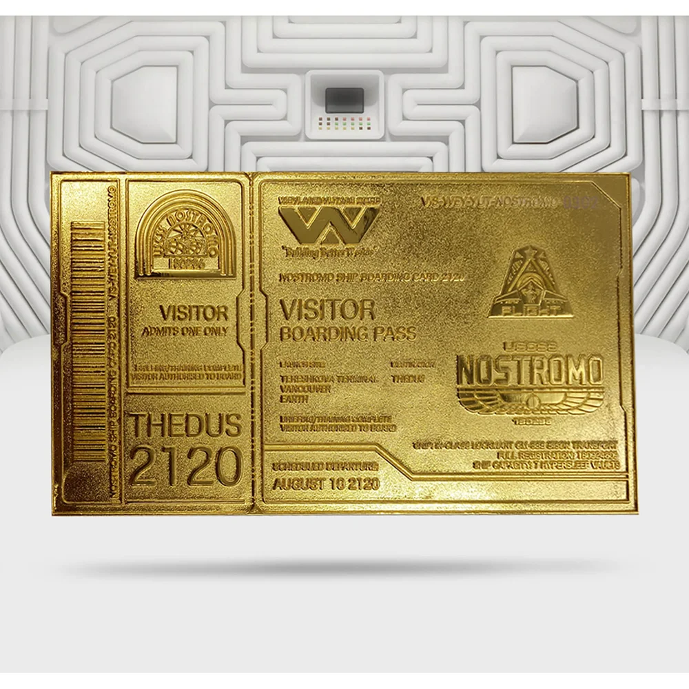 Alien 24K vergoldete Bordkarte in limitierter Auflage Replik - Zavvi Exclusive Bild 1