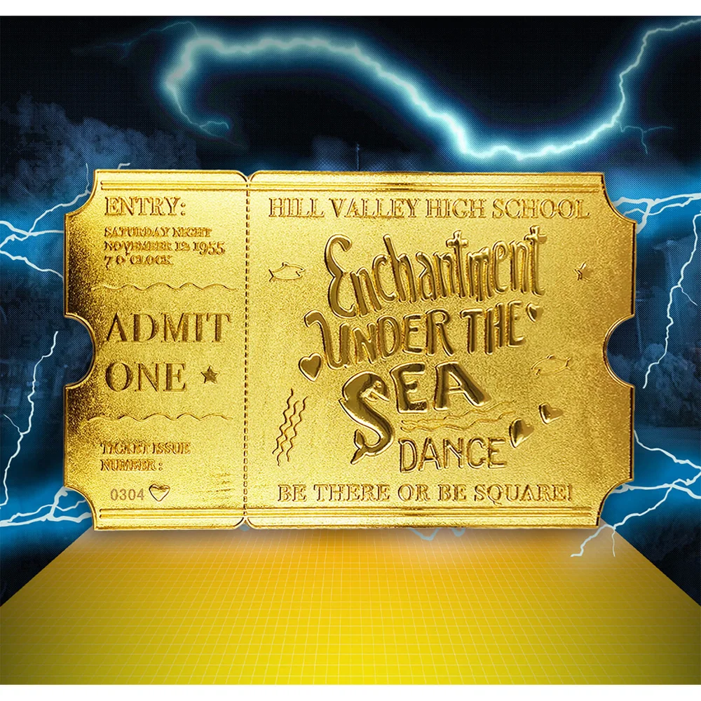 Back to the Future 24K vergoldetes Ticket in limitierter Auflage Replik - Zavvi Exclusive Bild 1