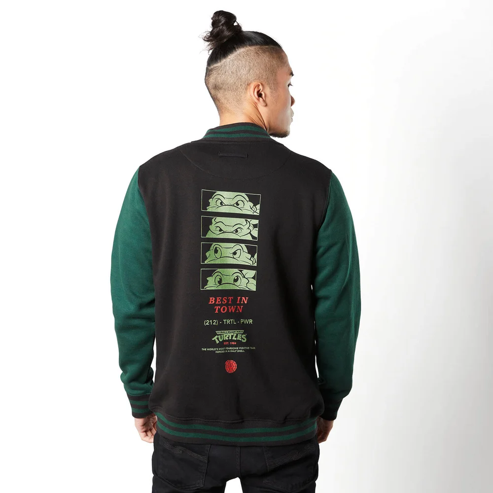 Teenage Mutant Ninja Turtles By The Slice Varsity Jacke - Schwarz / Grün - XXL Bild 1