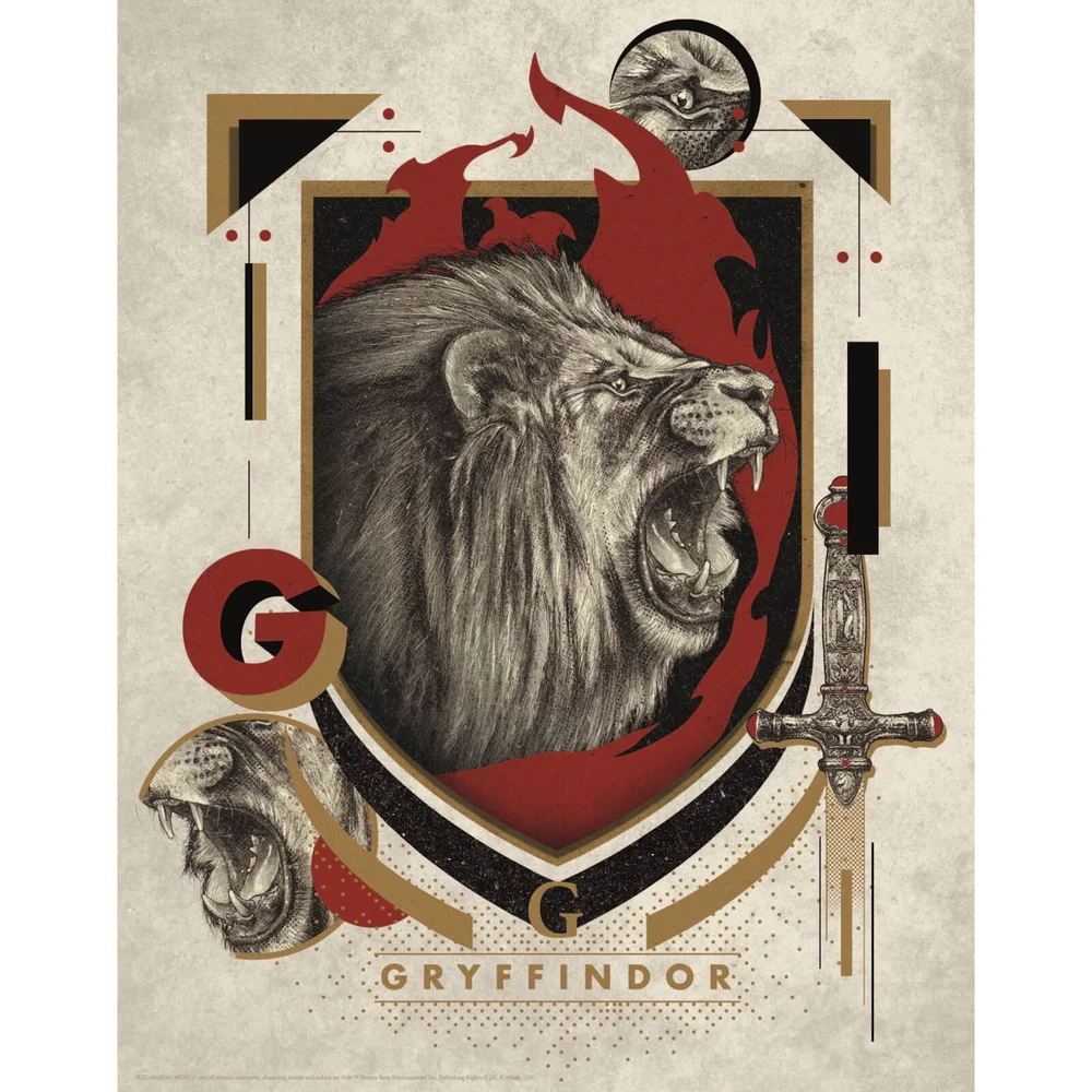 Harry Potter Kunstdruck: Gryffindor-Wappen Bild 1