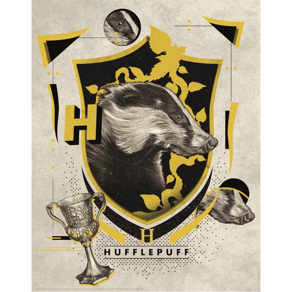 Harry Potter Kunstdruck: Hufflepuff-Wappen Bild 1