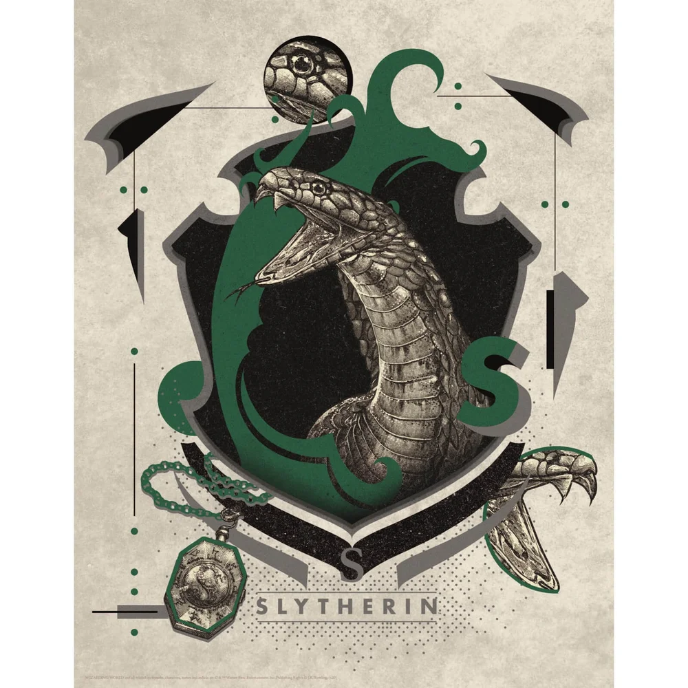 Harry Potter Kunstdruck: Slytherin-Wappen Bild 1