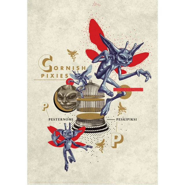 Harry Potter Premium-Kunstdruck in limitierter Auflage: Pixies