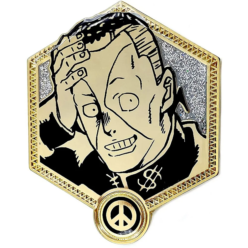 Jojo's Bizarre Adventure Goldener Okuyasu-Emaille-Anstecker Bild 1
