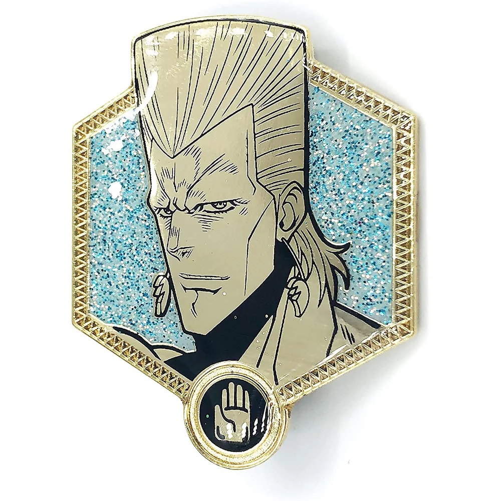 Jojo's Bizarre Adventure Goldener Polnareff-Emaille-Anstecker Bild 1