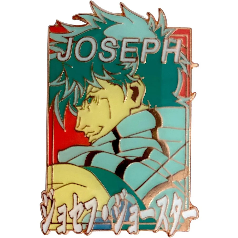 Jojo's Bizarre Adventure Pastell Joseph Emaille-Anstecker Bild 1
