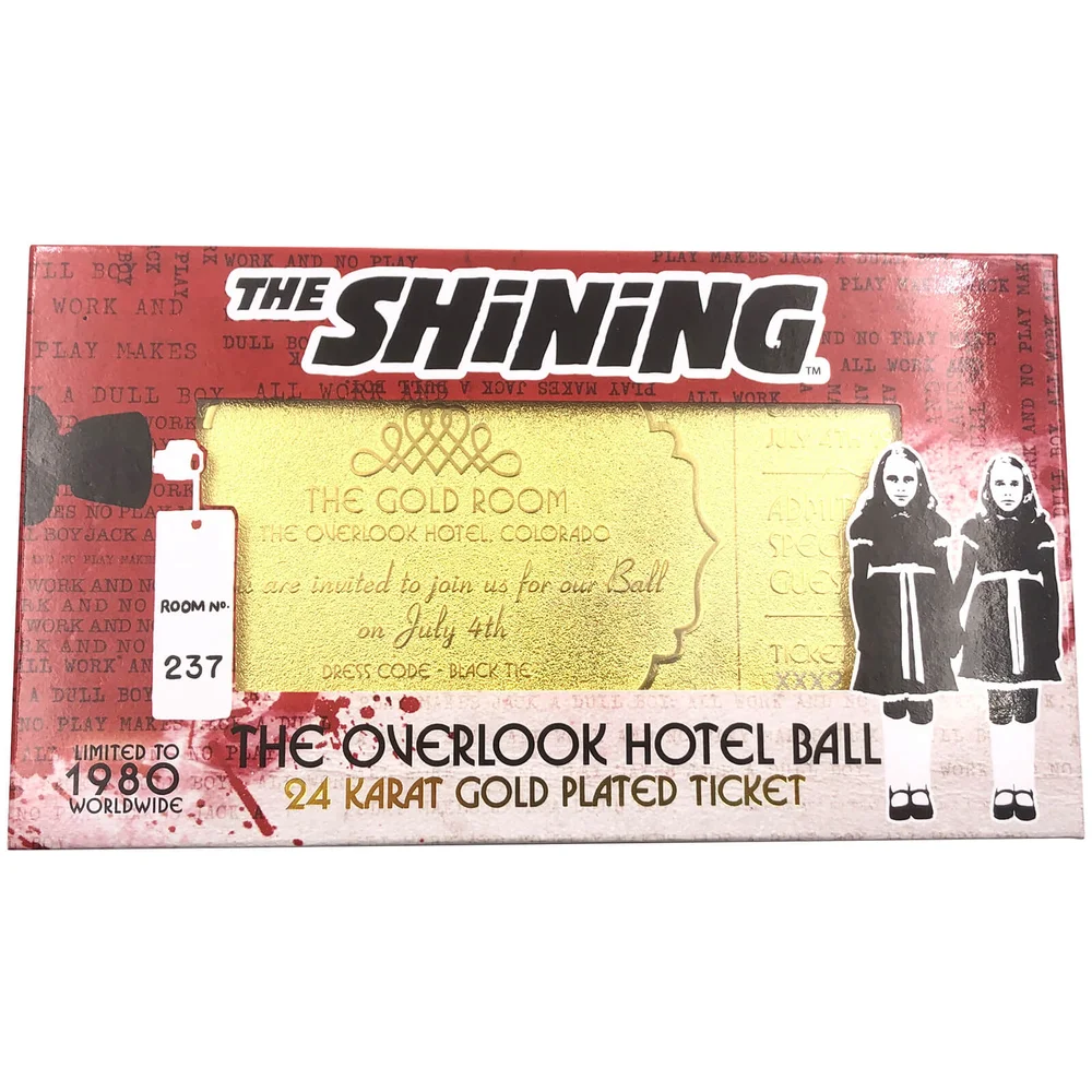 The Shining 24k Gold Plated Gold Room Ball Limited Edition Replica Ticket - Zavvi Exclusive Bild 1