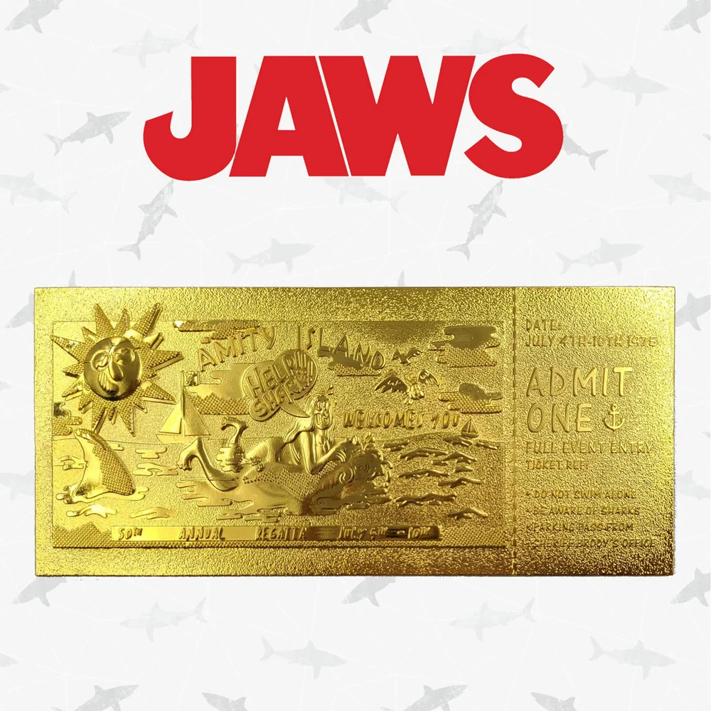 Jaws 24k vergoldetes Ticket Annual Regatta als Replik in limitierter Ausgabe - Zavvi Exclusive Bild 1