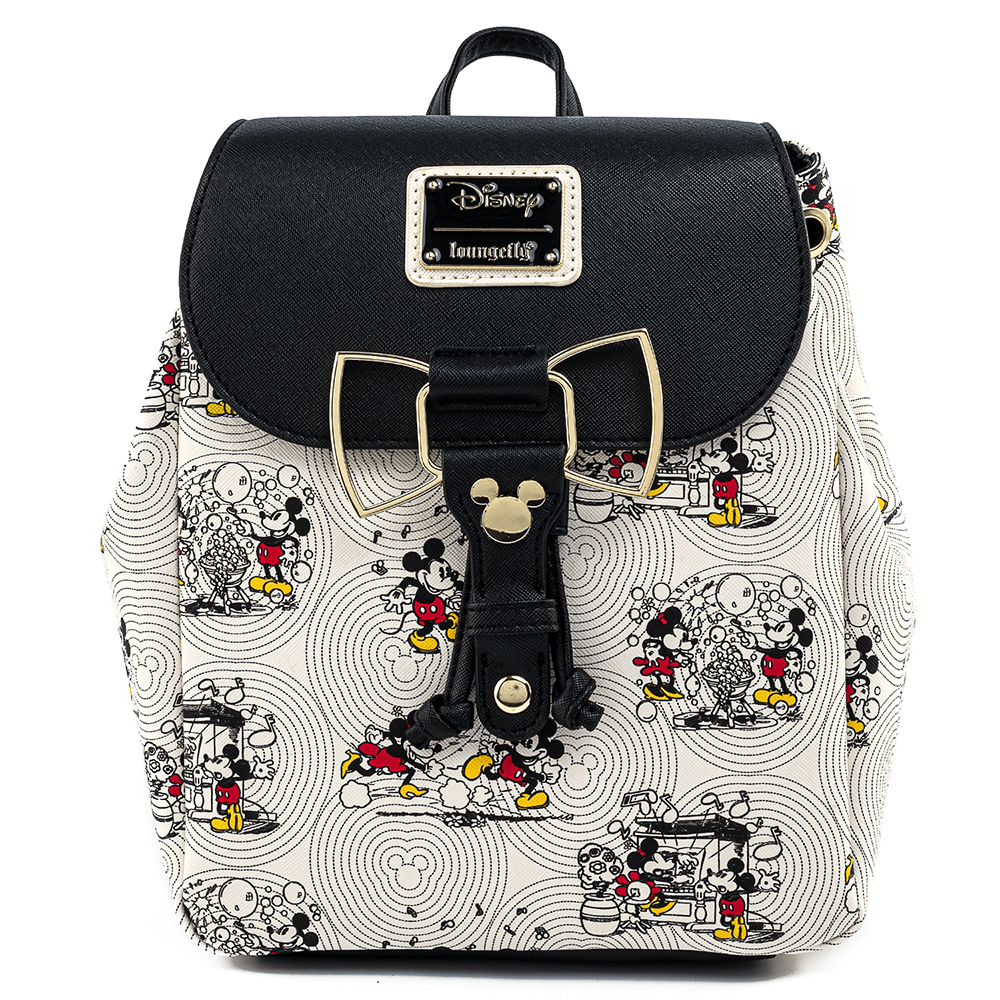 Loungefly Disney Minnie Mickey mit Schleife Hardware Aop Rucksack Bild 1